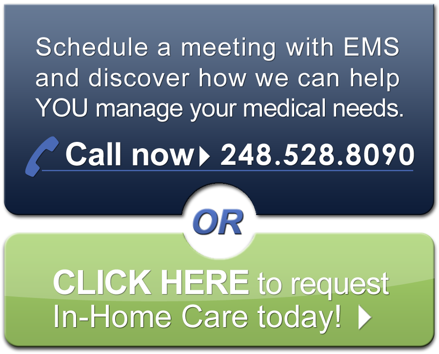 request in-home care button